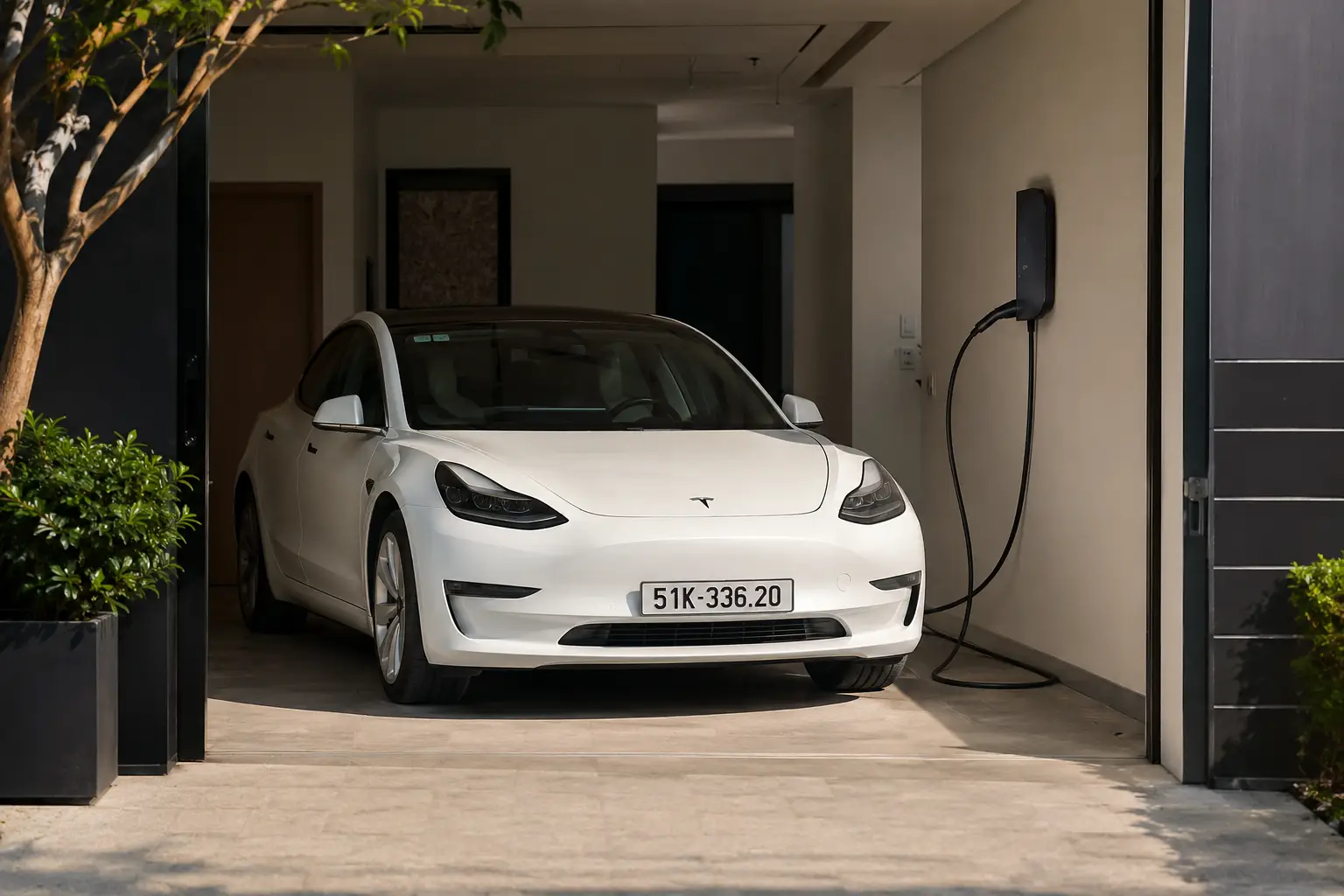 Cách sạc xe Tesla nhập Mỹ tại nhà an toàn