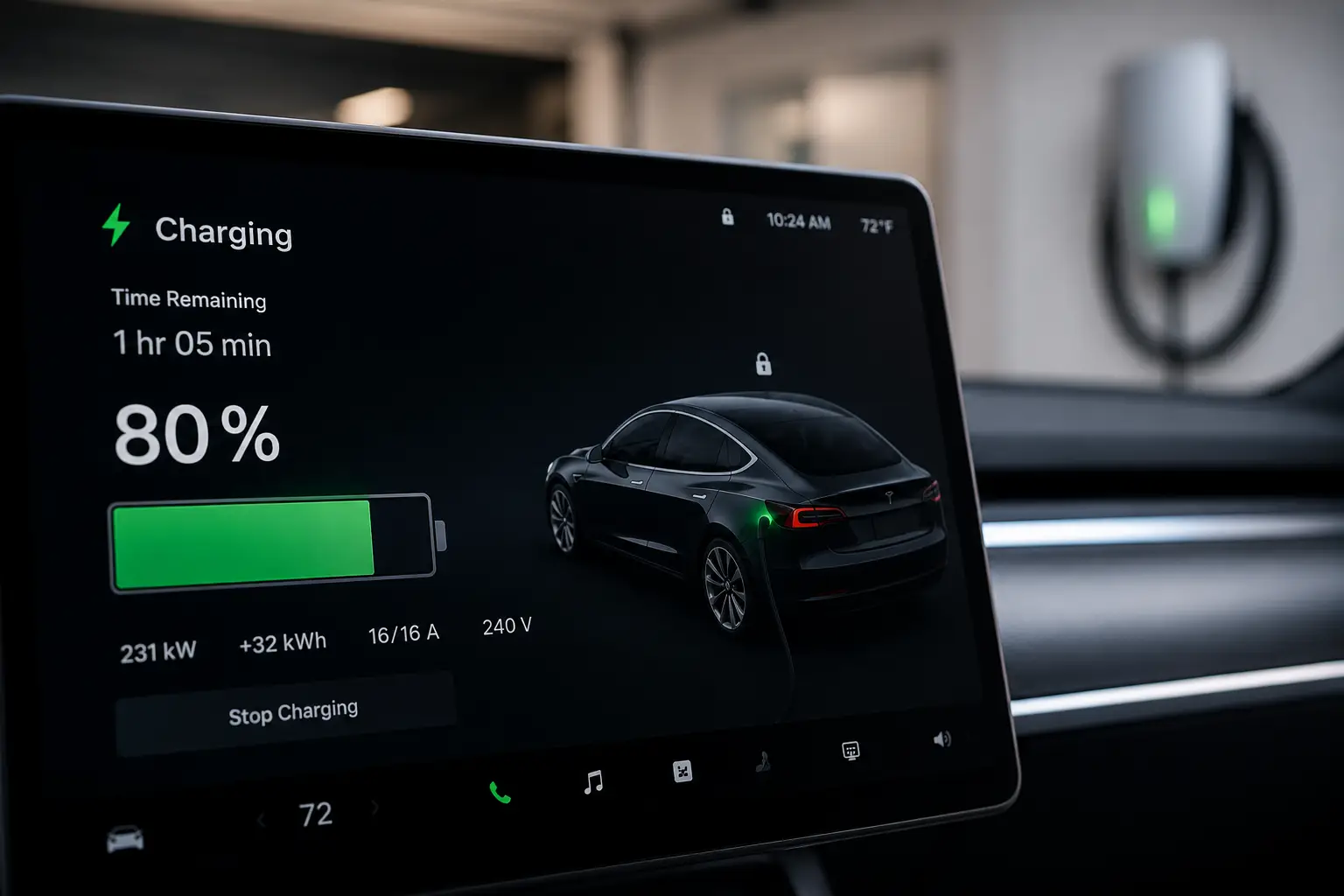 Cài đặt giới hạn sạc 80% để bảo vệ pin Tesla