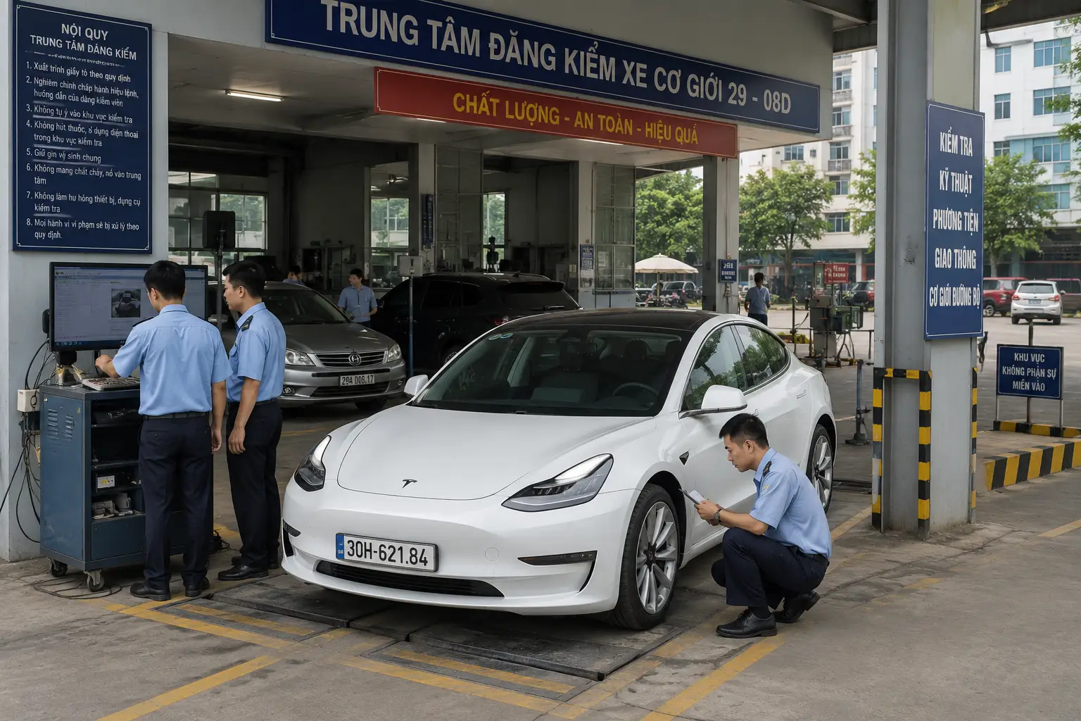 Giai đoạn đăng kiểm và vận hành Tesla nhập Mỹ tại Việt Nam